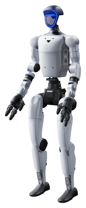 Unitree G1 manufacturer rendering labeled 29 body degrees of freedom with Dex3-1 three-finger hands.