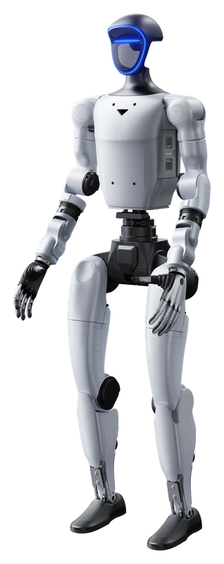 Unitree G1 manufacturer rendering labeled 29 body degrees of freedom with BrainCo Revo 2 hands.